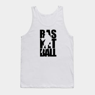 basketball player text masking black Tank Top